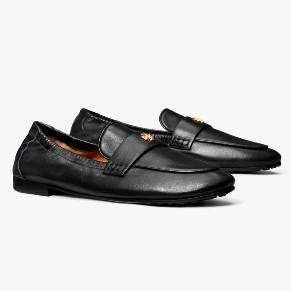 Tory Burch Patent Leather Ballet Loafers Slip On Flats Perfect Black NIB 6 - Picture 4 of 16